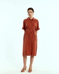 SIXDO Woven Flared Dress for Women